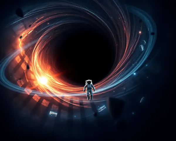 Astronaut Near Black Hole with Swirling Vortex