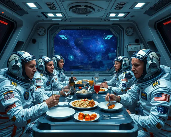 Astronauts Enjoy Meal with 4K View of Stars in Endeavour's Dining Area