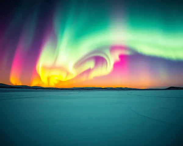 Aurora Borealis with Karma Shapes and Colors