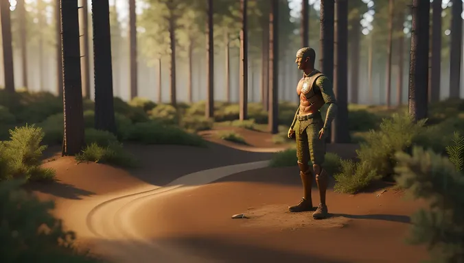 Authentic Figure in Natural Environment