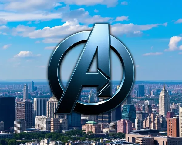 Avengers Logo in 4K Global Cityscape Wallpaper