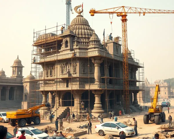 Ayodhya Mandir PNG: Construction of Ram Mandir in Progress