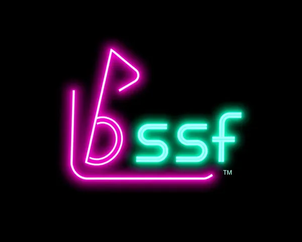 BSF Logo HD: Retro Neon Aesthetic with Neon Lights and Geometric Shapes