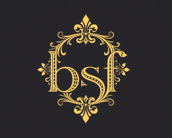 BSF Logo HD: Stylized Ornate Design with Luxurious Elegant Color Palette