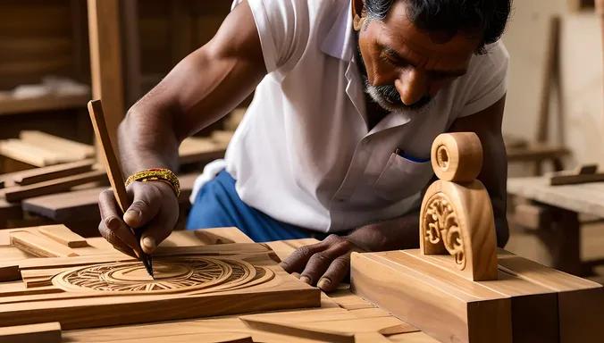 Baniya Crafts Intricate Wooden Carving with Care