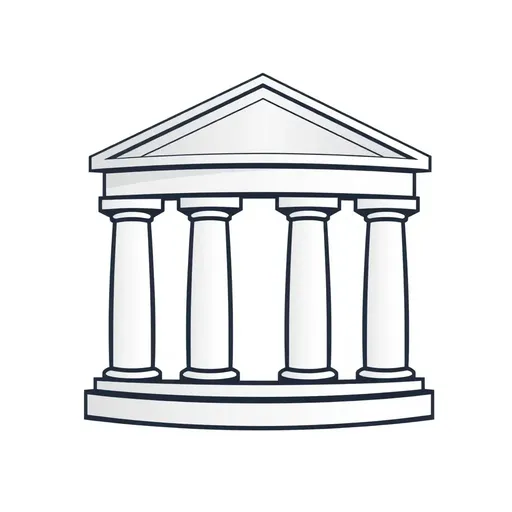 Bank Icon: Representing Financial Institution's Brand Identity