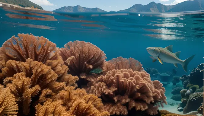 Bava Hiding Behind Sea Fan with Bright Colors