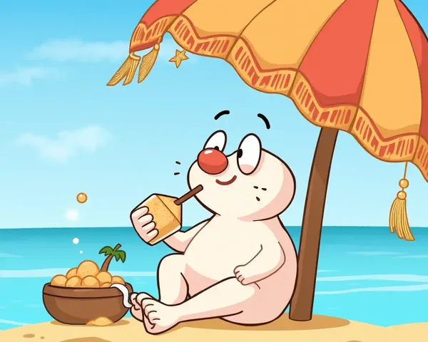 Beachside Fun with Shok Sandesh and Cartoon Character