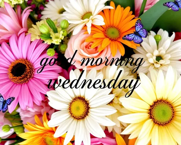 Beautiful Floral Arrangement with Good Morning Wednesday Elegant