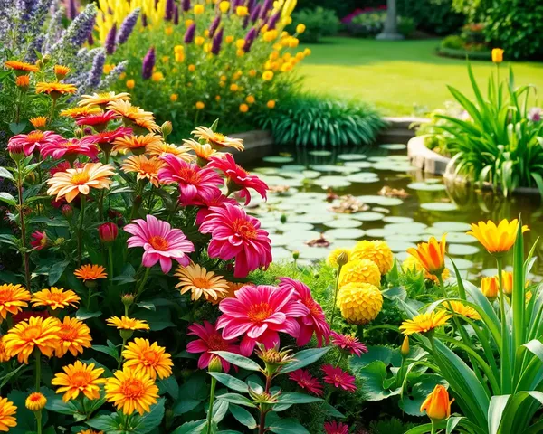 Beautiful Garden Scene in 1024x576 Resolution