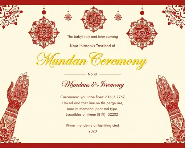 Beautiful Mundan Ceremony Invitation Card Design Free Download