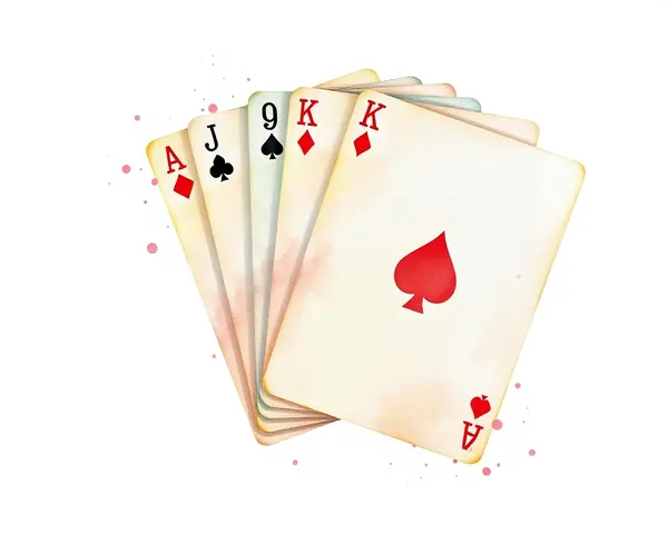 Beautiful Rummy Card Deck with Intricate Details and Textures