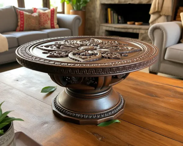 Beautiful Wooden Uyyala on Rustic Wooden Table