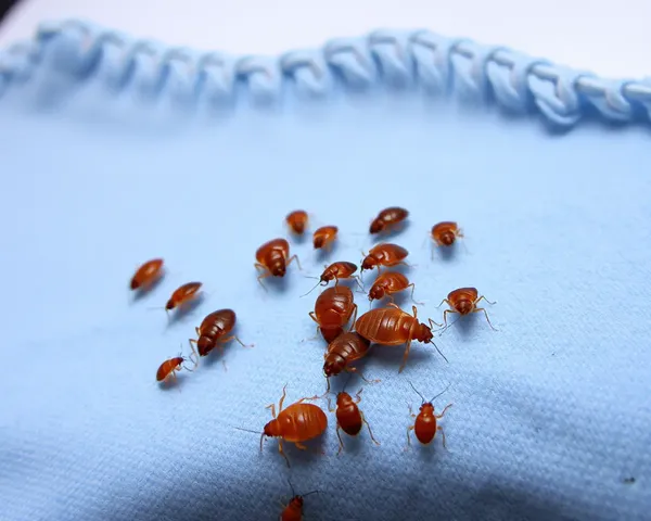 Bed Bugs Images Found on Bed Sheets