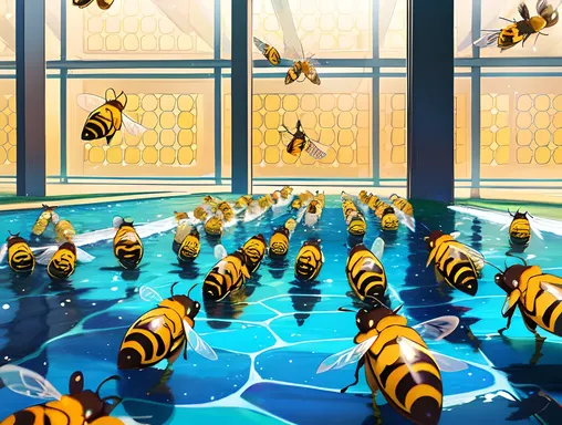 Bees' Honeycomb Hive with Zzz Patterns