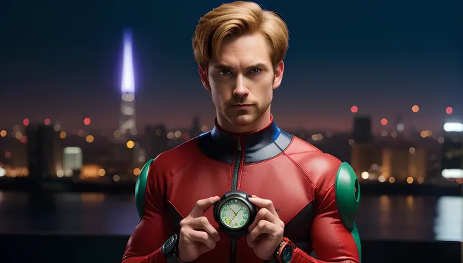 Ben Holds Omnitrix with Determined Focus and Alien Energy