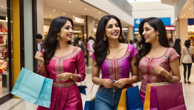 Bhabhi's Shopping Adventure with Friends