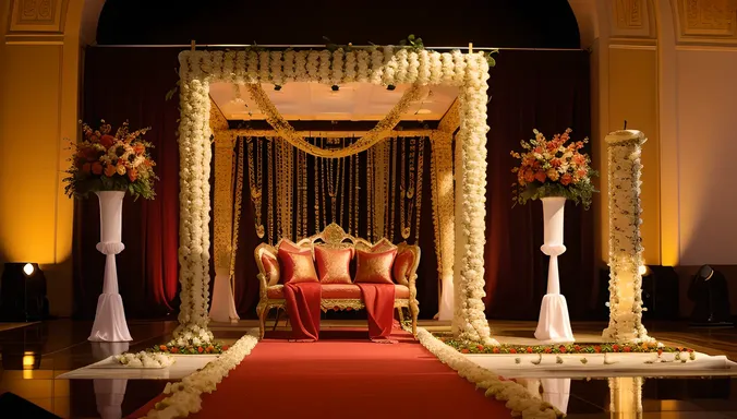 Bhabhi Themed Event Design with Luxurious Backdrop
