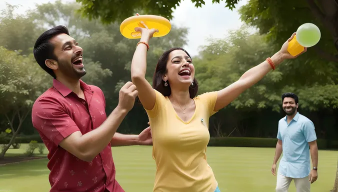 Bhabhi and Bhabhi Ji's Fun Water Balloon Fight