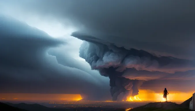 Bhadrakali Unleashing Maelstrom: Winds and Rains of Destruction