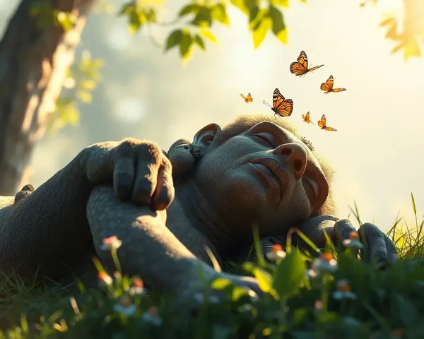 Bhala Lazes in Sun-Dappled Clearing with Butterflies