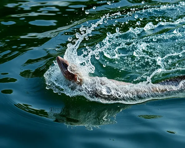 Bhala Swims Powerfully through Water