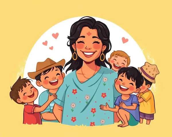 Bhavi Amadar with Happy Children in Sunny Background