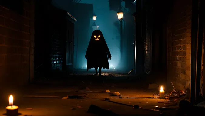 Bhoot Lurking in Dark Abandoned Alleyway