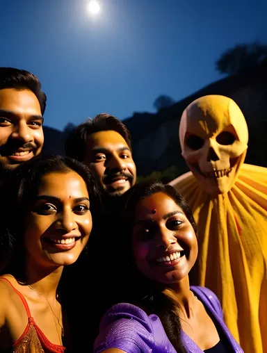 Bhoot Photobombs Selfie with Mischief in Its Eyes