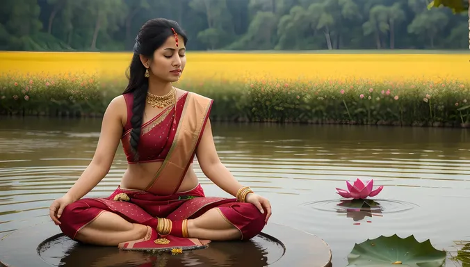 Bindusara Meditates on Lotus Flower