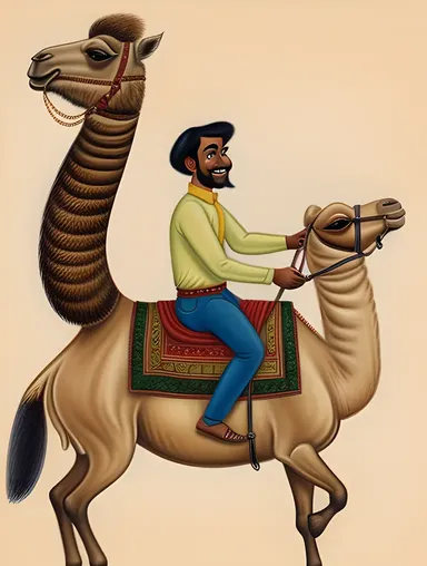 Birbal's Camel Ride: A Satisfied and Adventurous Birbal