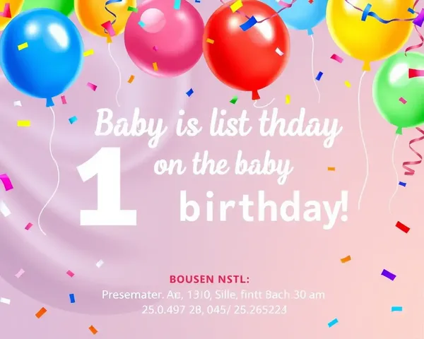 Birthday Party Invitation Design with Colorful Swirly Background