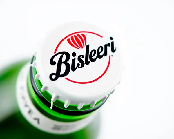 Bisleri Bottle Cap with Logo and Label on White Background