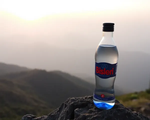 Bisleri Bottle on Mountaintop with Breathtaking Valley View