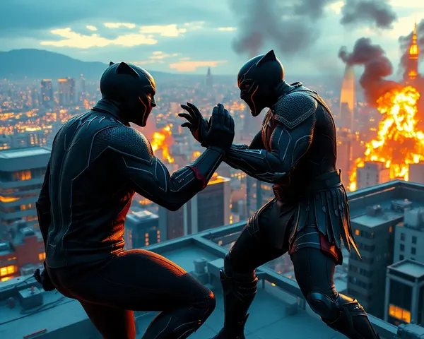 Black Panther Battles Killmonger in City