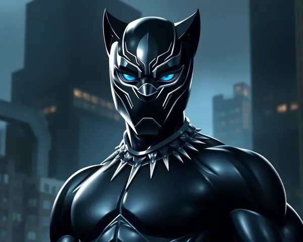 Black Panther Close-Up in Urban City