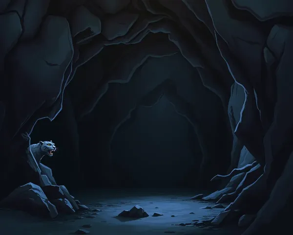 Black Panther Guards Cave Entrance