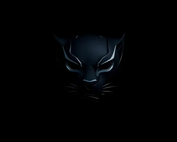 Black Panther Logo on Dark Background in 4K