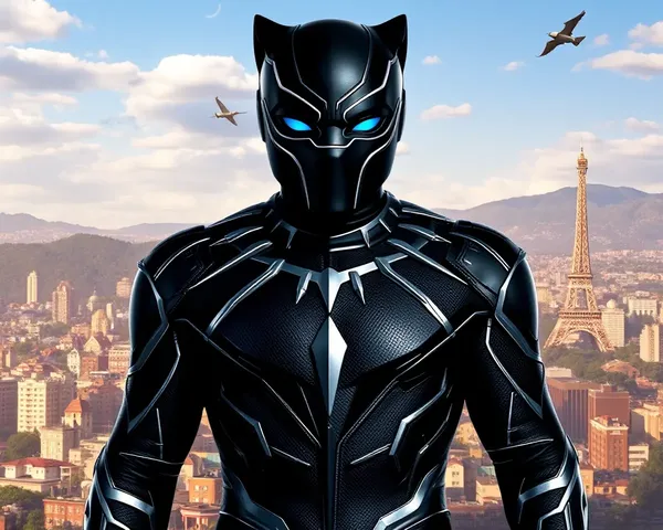 Black Panther Suit 4K Wallpaper Wakanda City