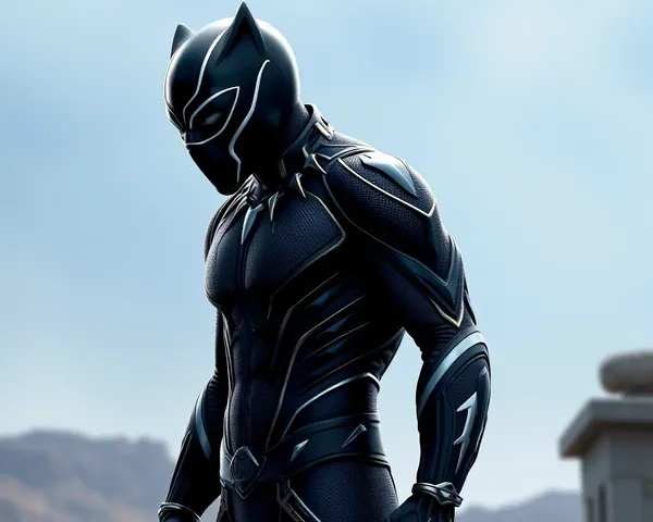 Black Panther Suit in 4K Laptop Wallpaper Design