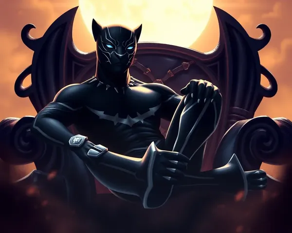 Black Panther in Casual, Relaxed Setting: 4K Mobile Wallpaper