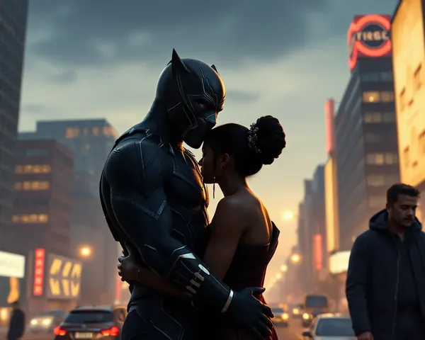 Black Panther with Nakia in Intimate Moment