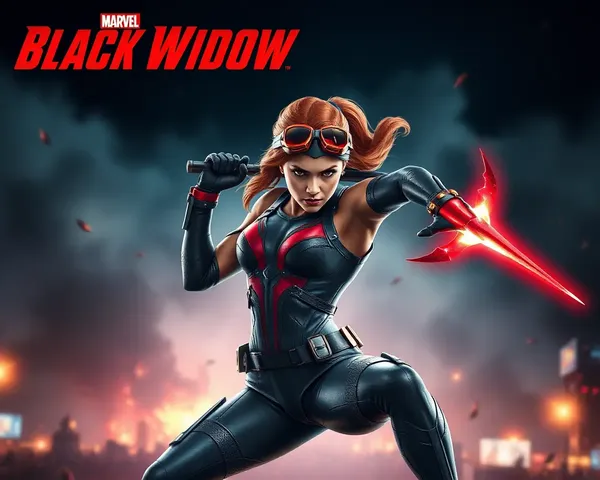 Black Widow 4K Amoled Wallpaper with Red and Black Scheme