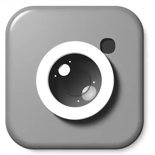 Black and White Instagram Icon Dominates Social Media Platform