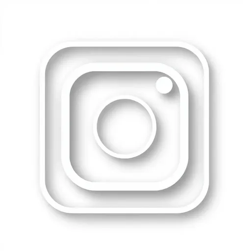 Black and White Instagram Icon Symbolizes Simplicity and Elegance