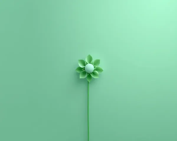 Blooming Flower Minimalist Amoled Wallpaper in Green and White