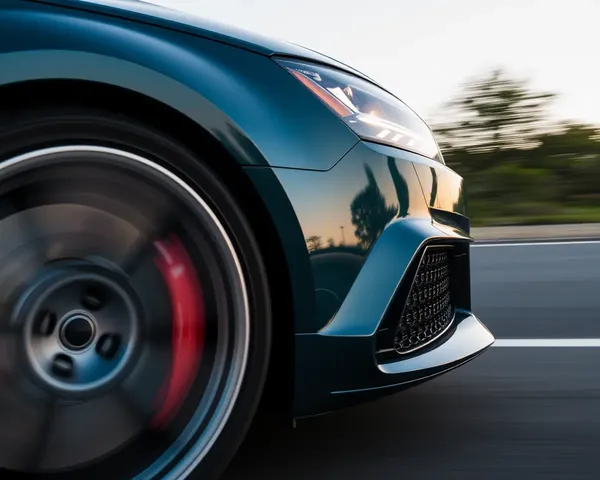 Blurred Wheels iPhone Wallpaper with Audi Car
