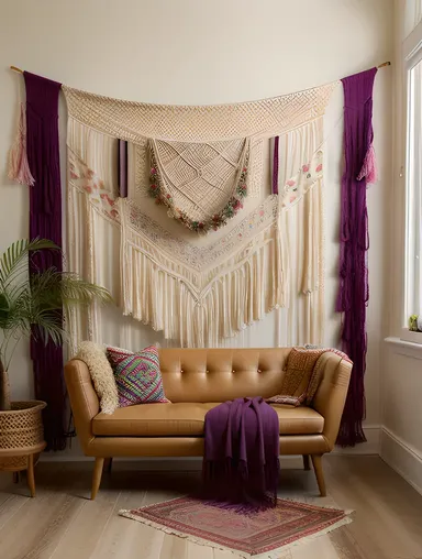 Bohemian-Inspired Ladies Salon with Whimsical Atmosphere and Free-Spirited Hairstyles