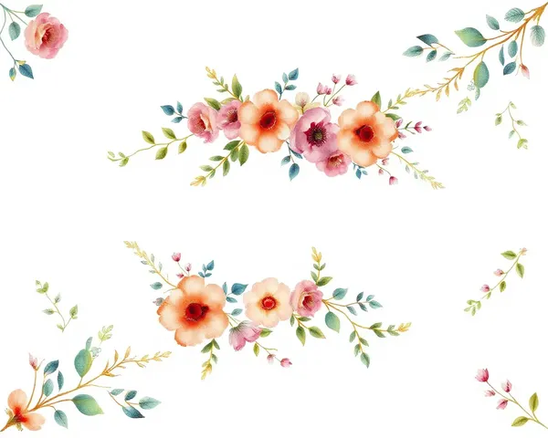 Bohemian Watercolor Design for Wedding Album Background