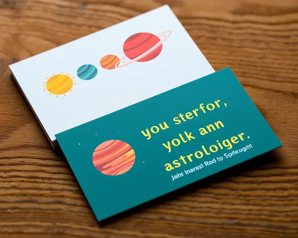 Bold Astrologer Visiting Card with Planets Illustration Quote
